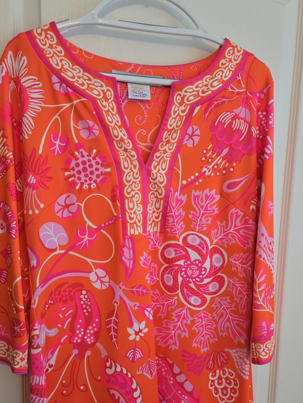 Gretchen Scott Designs Orange & Pink Floral Dress